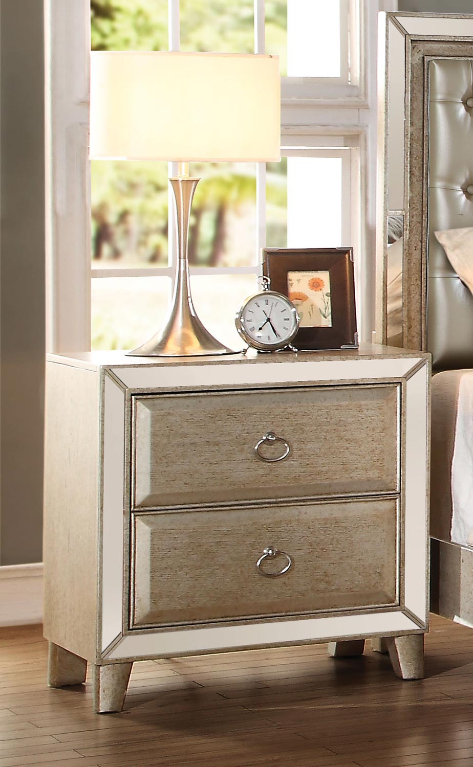 Acme Voeville Nightstand - Antique Gold