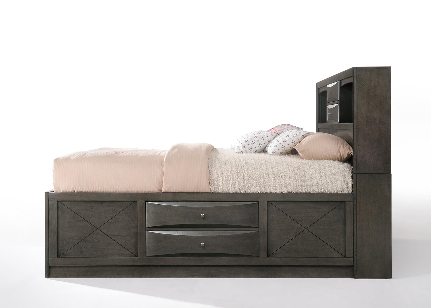 Acme Ireland Bed with Storage - Gray Oak