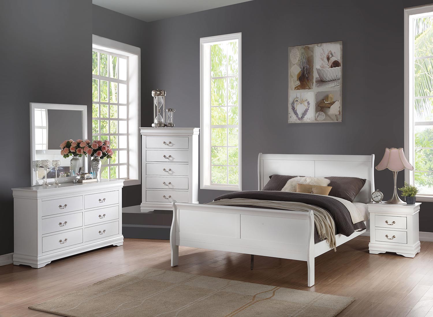 Acme Louis Philippe Bedroom Set - White