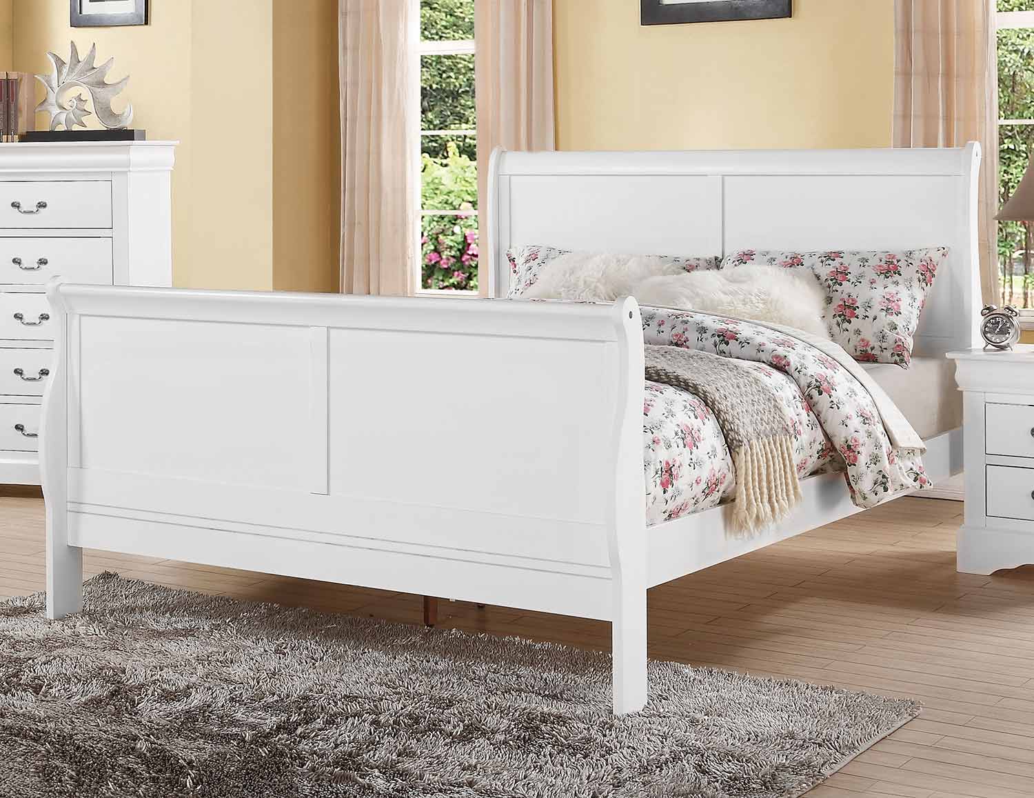 Acme Louis Philippe III Bed - White