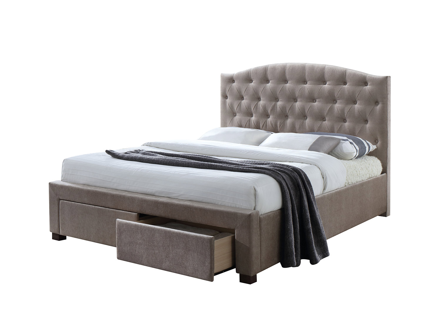 Acme Denise Bed with Storage - Mink Fabric