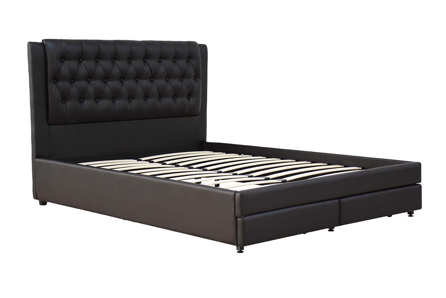 Acme Wibier Queen Bed with Storage - Espresso Vinyl