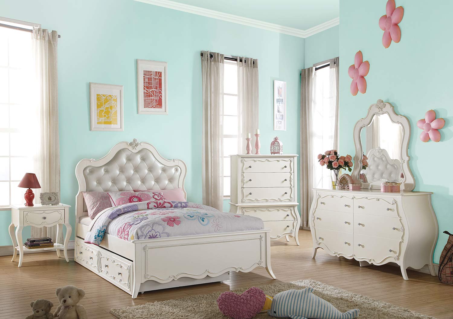 Acme Edalene Bedroom Set - Pearl White