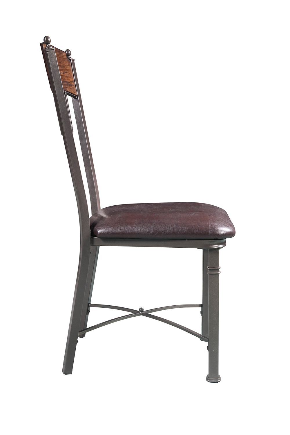 Acme LynLee Side Chair - Espresso Vinyl/Dark Bronze