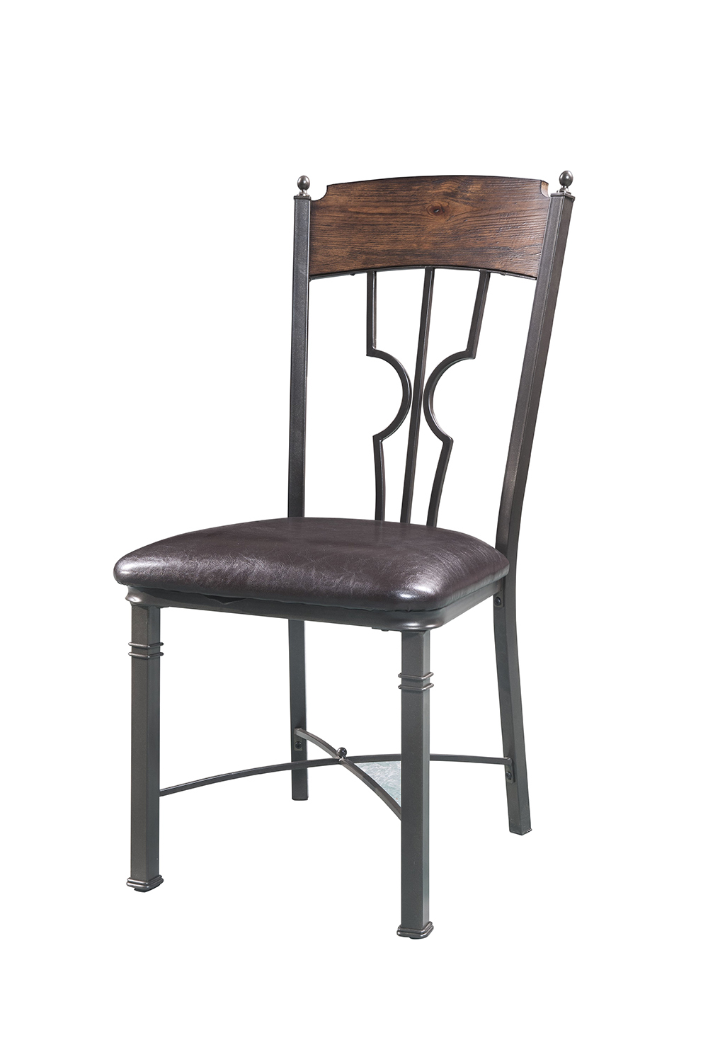 Acme LynLee Side Chair - Espresso Vinyl/Dark Bronze