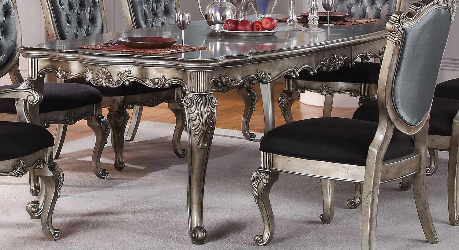 Acme Chantelle Dining Table - Antique Platinum