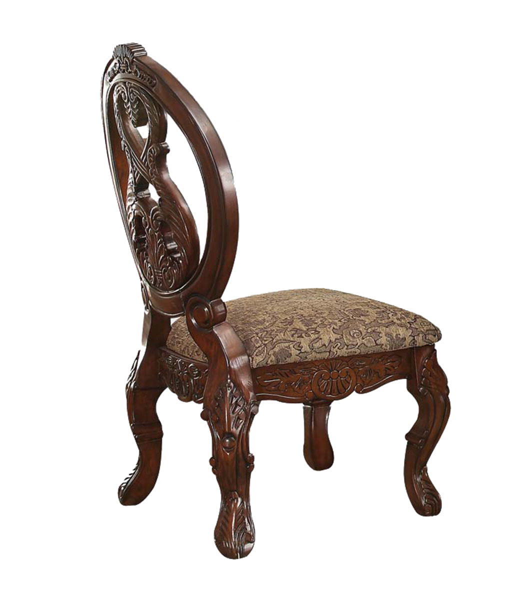 Acme Rovledo Side Chair - Fabric/Cherry