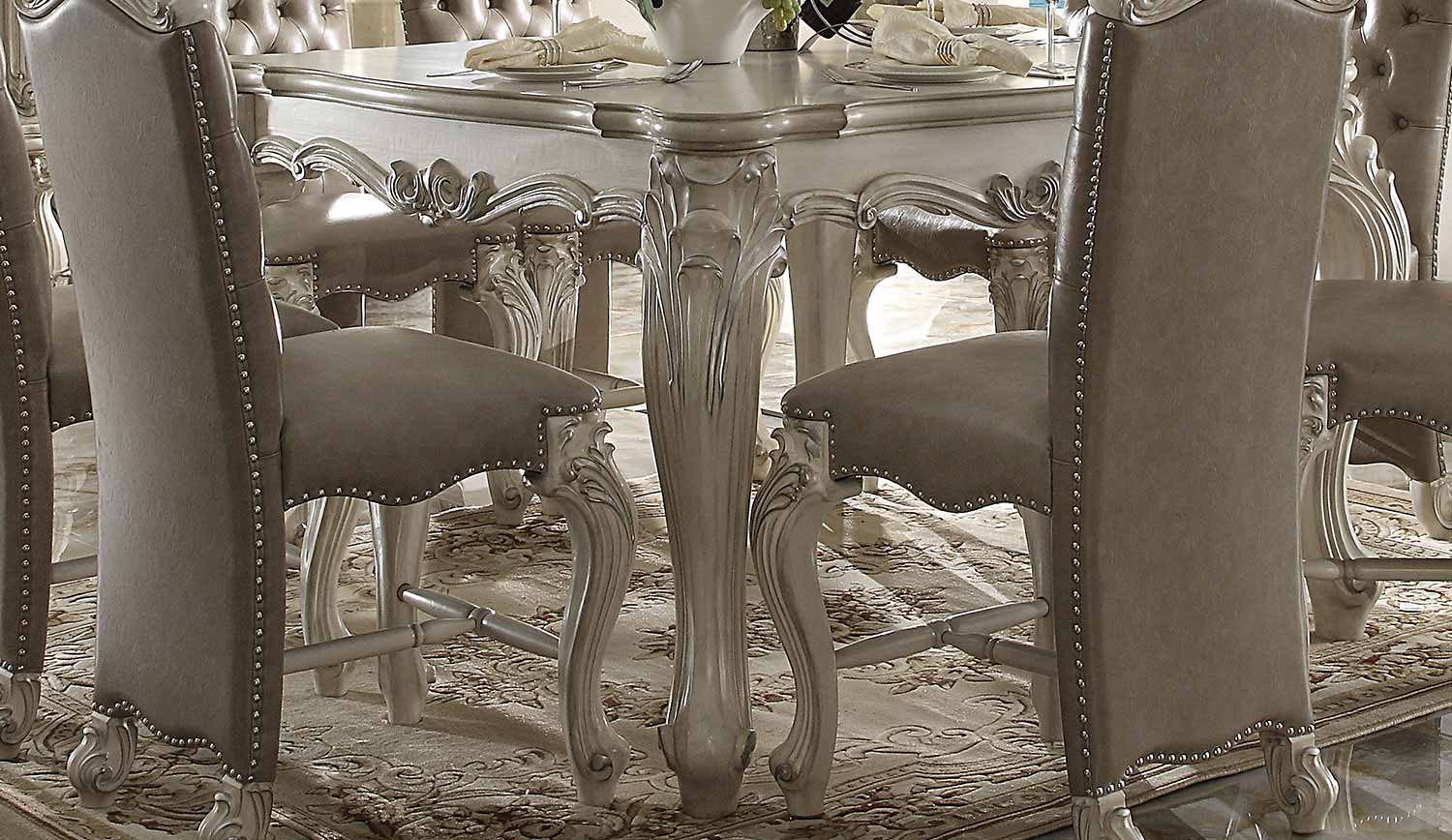 Acme Versailles Counter Height Table - Bone White