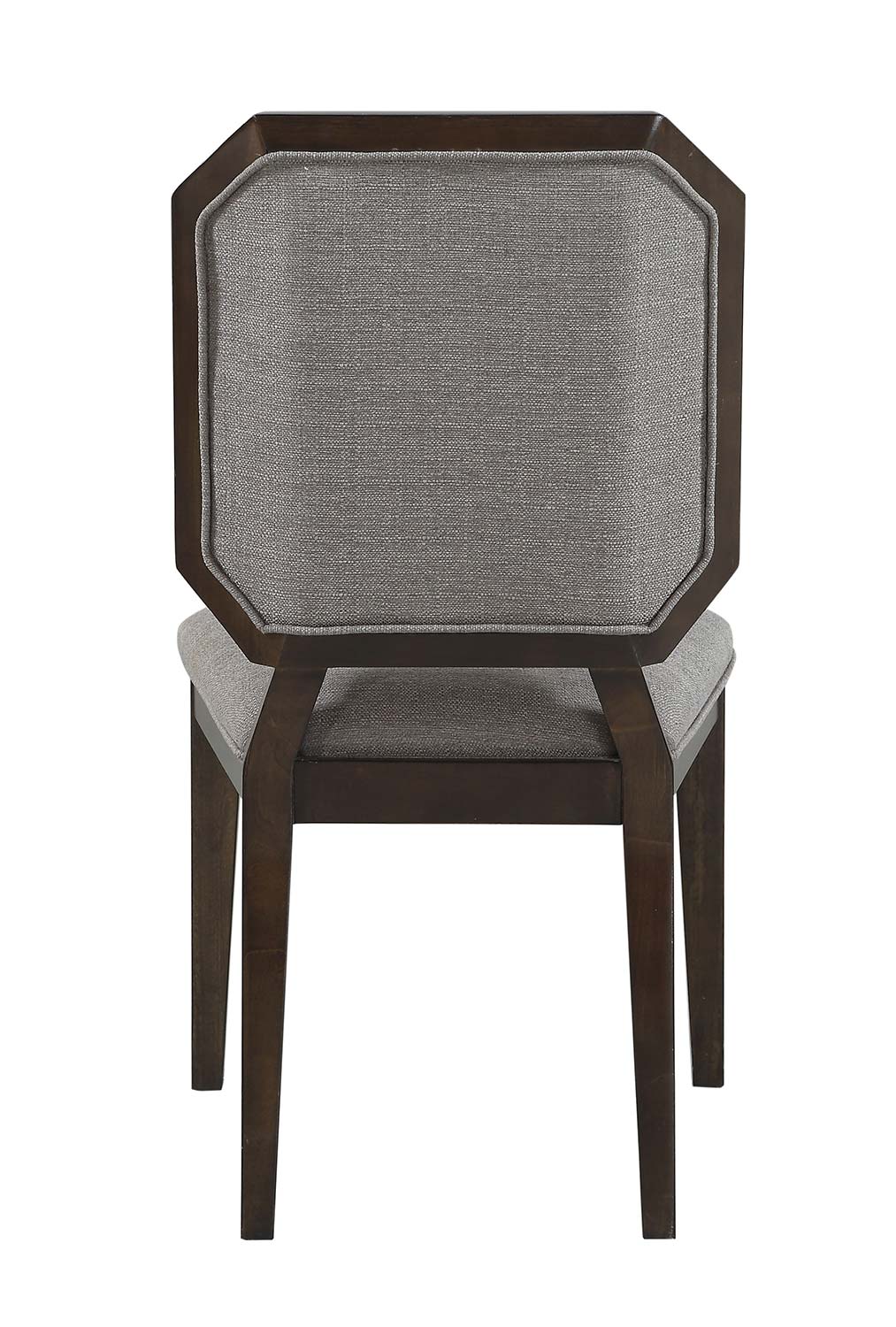 Acme Selma Side Chair - Gray Fabric/Tobacco