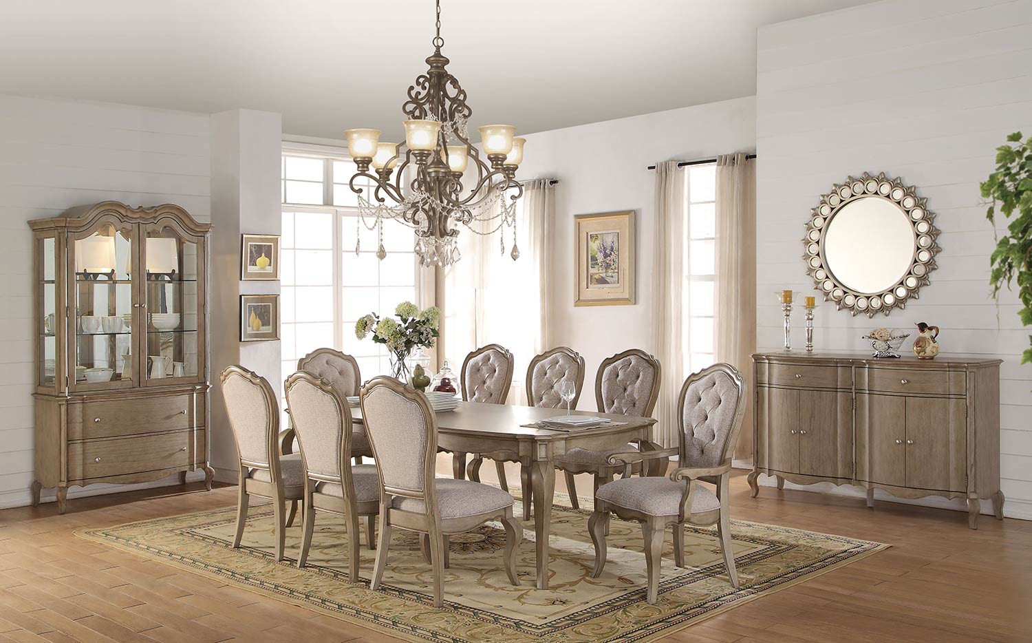 Acme Chelmsford Dining Set - Antique Taupe