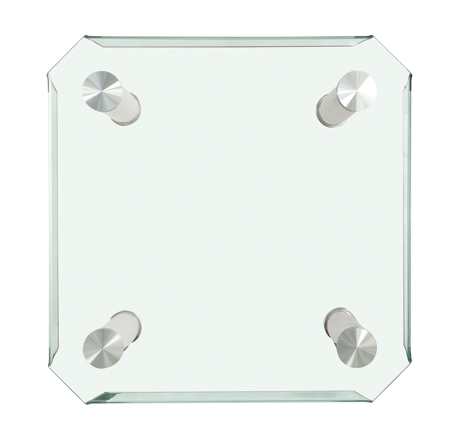 Acme Gordie Counter Height Table - White/Clear Glass