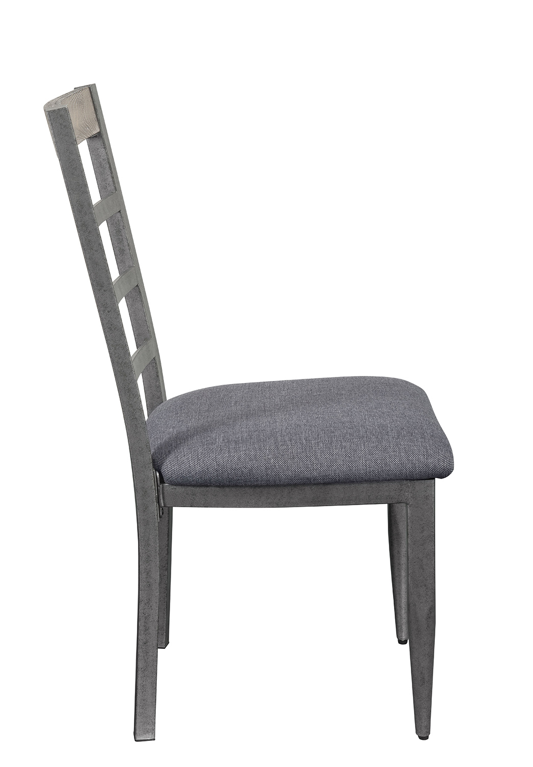 Acme Ornat Side Chair - Gray Fabric/Antique Gray
