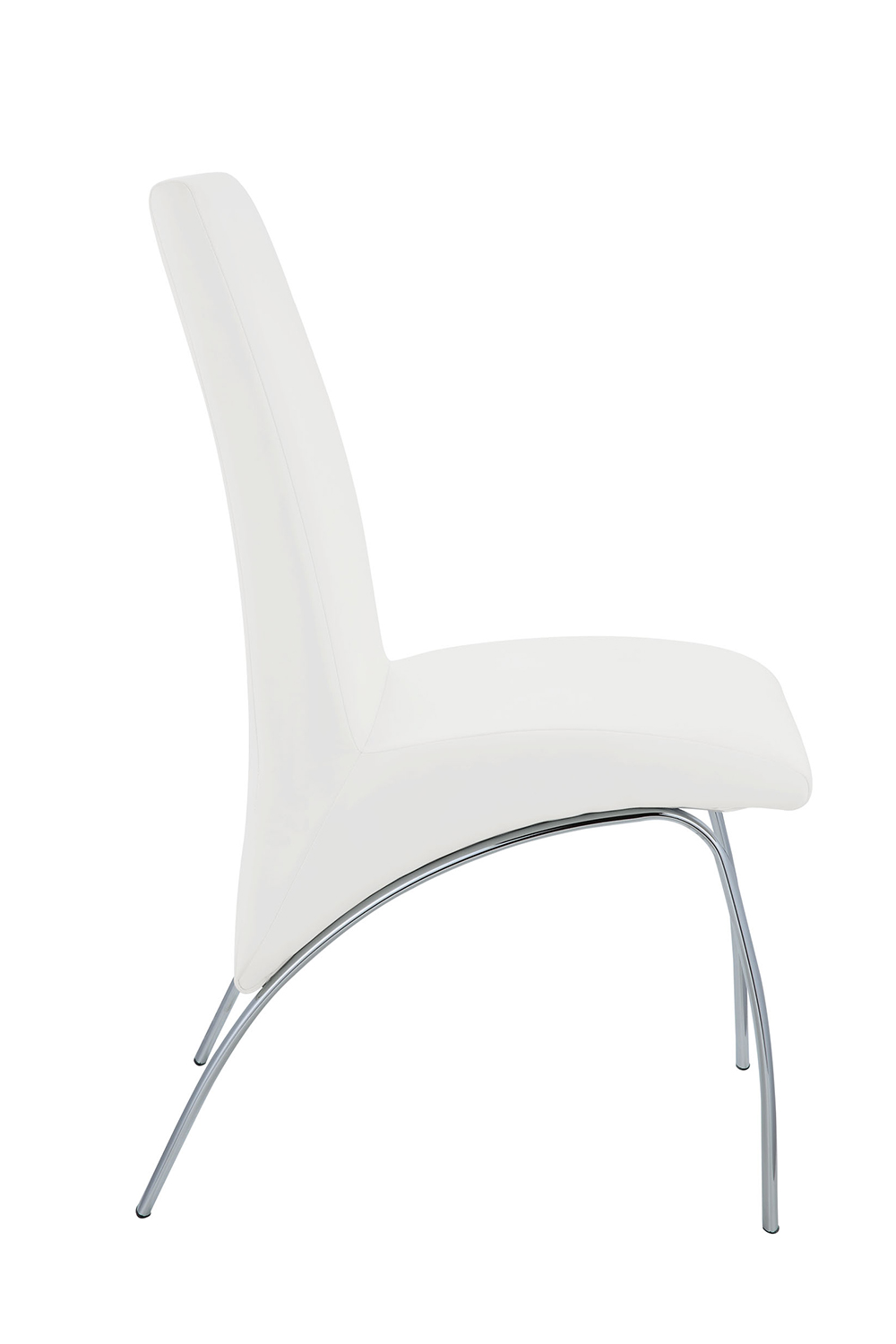 Acme Pervis Side Chair - White Vinyl/Chrome