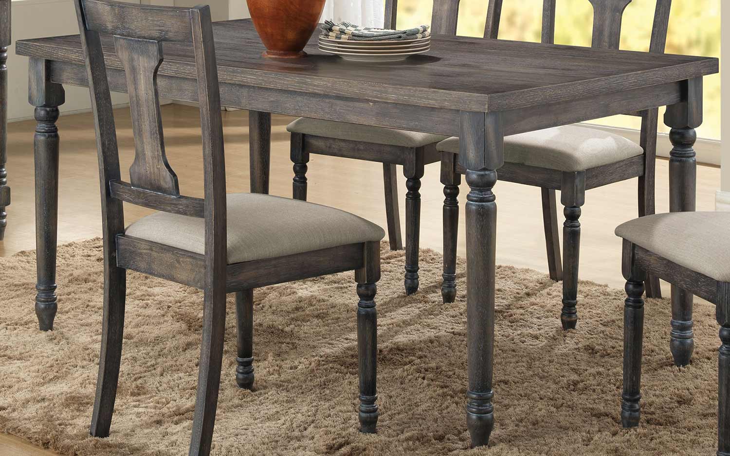 Acme Wallace Dining Table - Weathered Gray