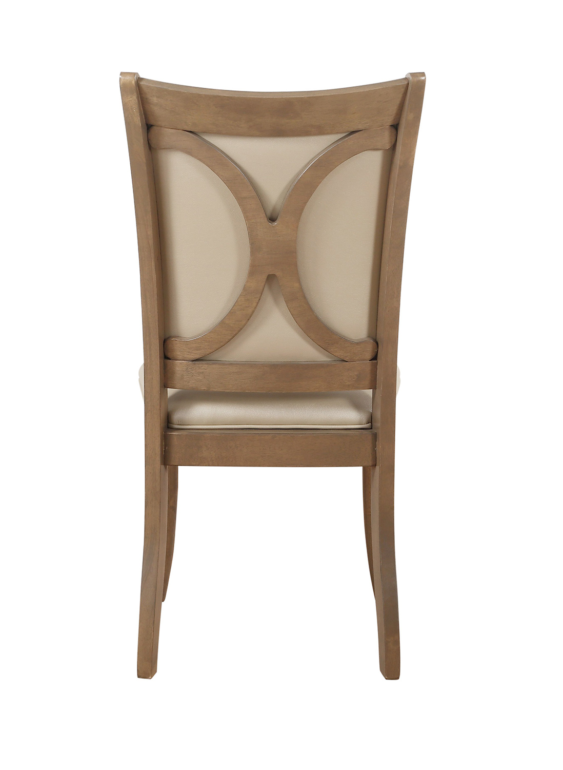 Acme Harald Side Chair - Beige Vinyl/Gray Oak