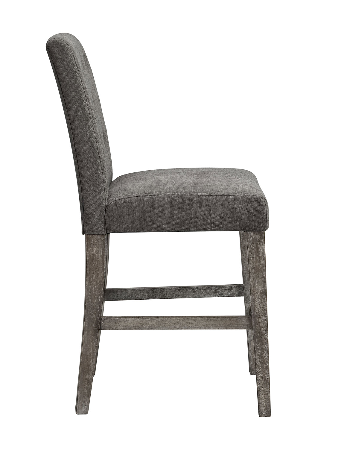 Acme Carmelina Counter Height Chair - Gray Velvet/Weathered Gray Oak