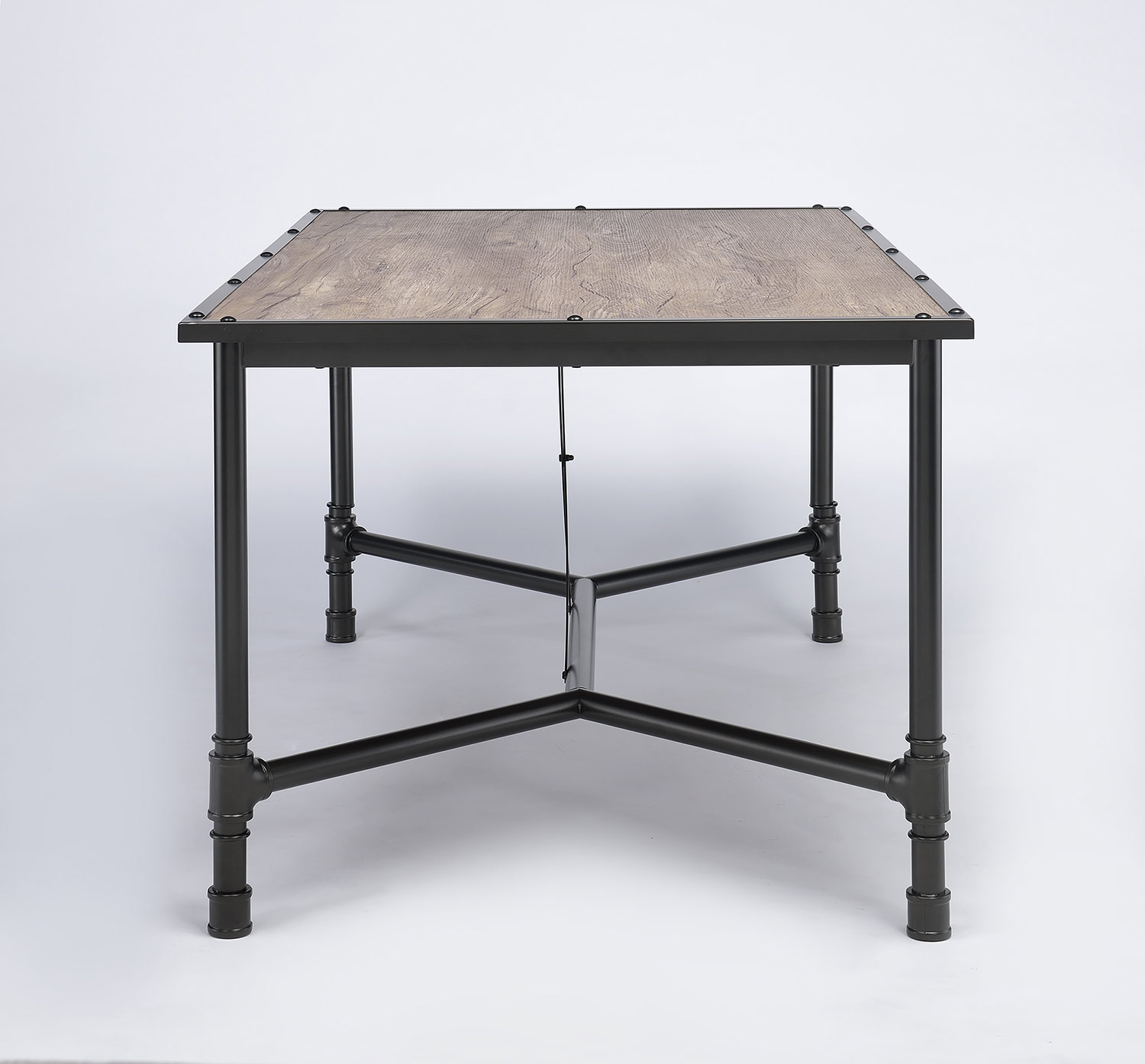 Acme Caitlin Dining Table - Rustic Oak/Black