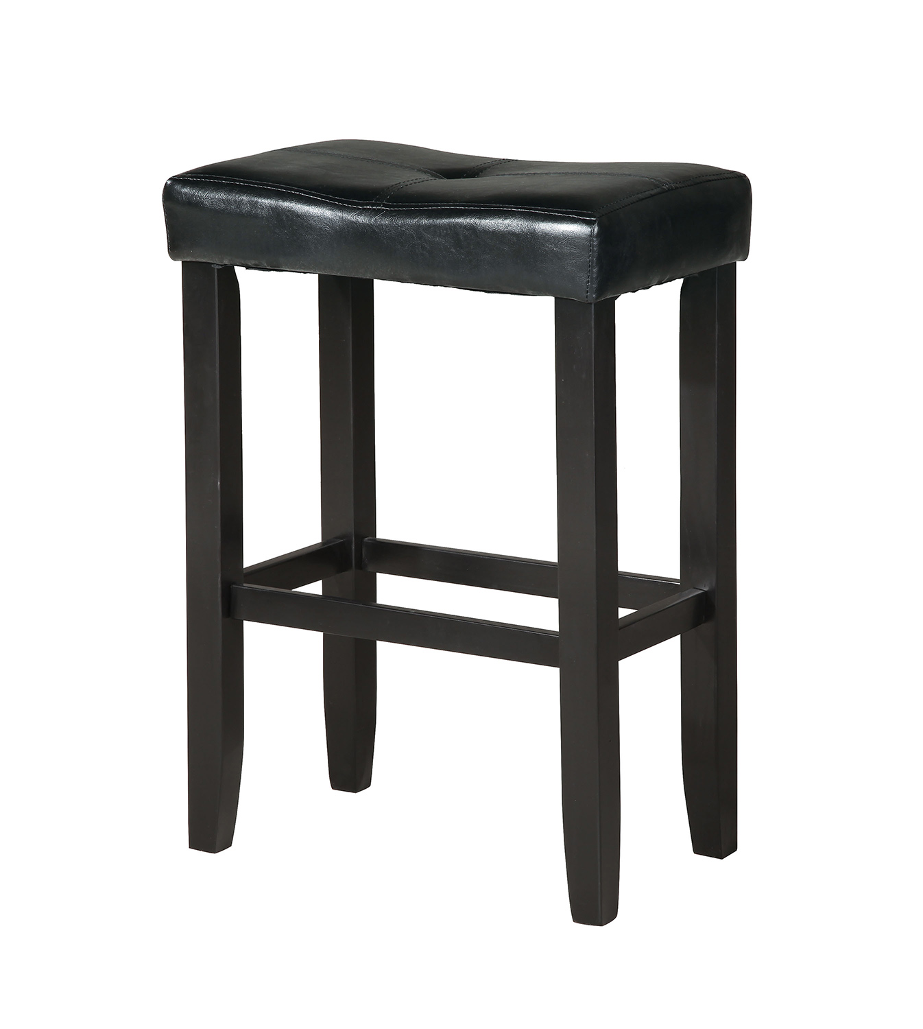 Acme Micha Counter Height Stool - Black Vinyl/Black