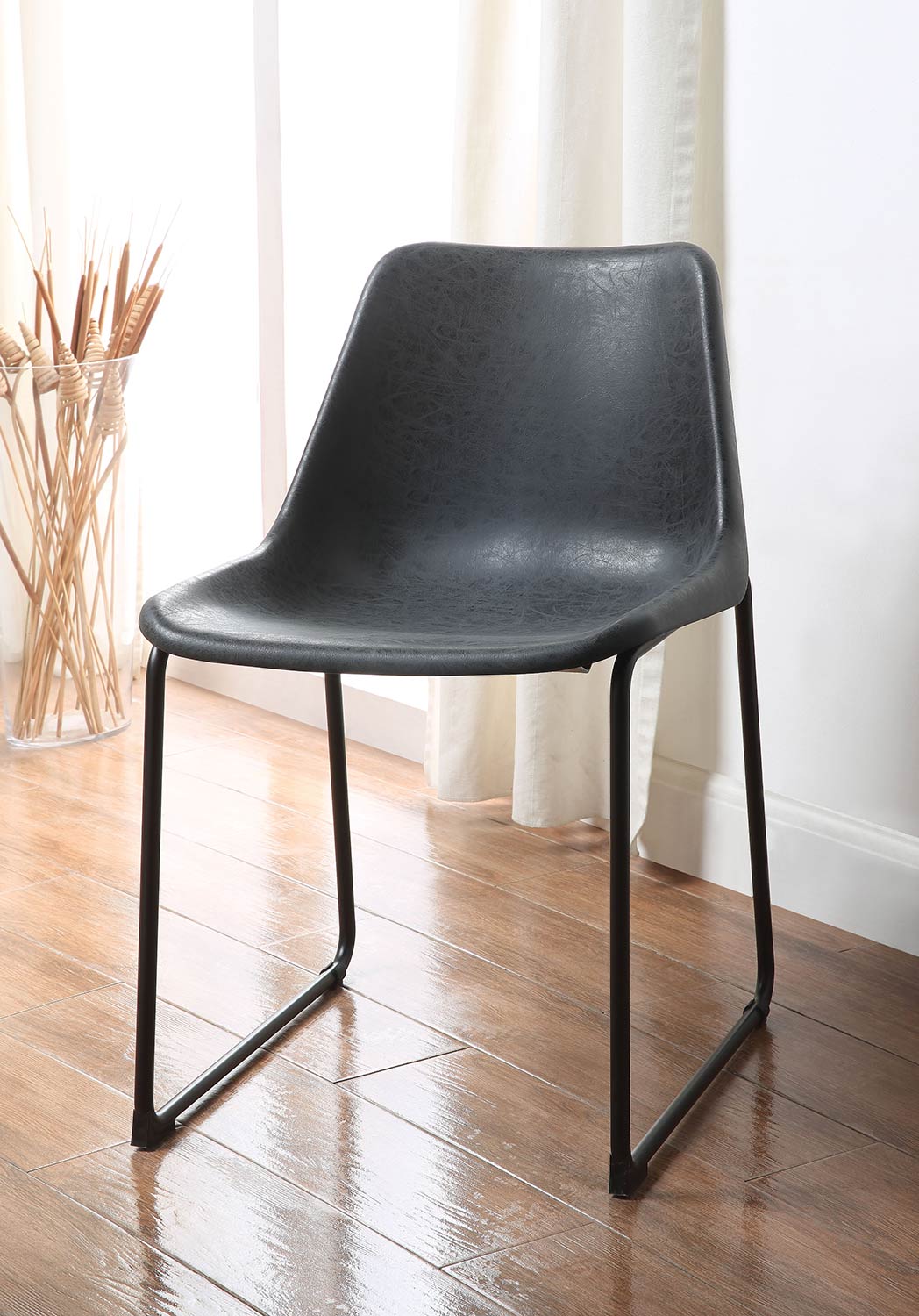 Acme Valgus Side Chair - Vintage Black/Black