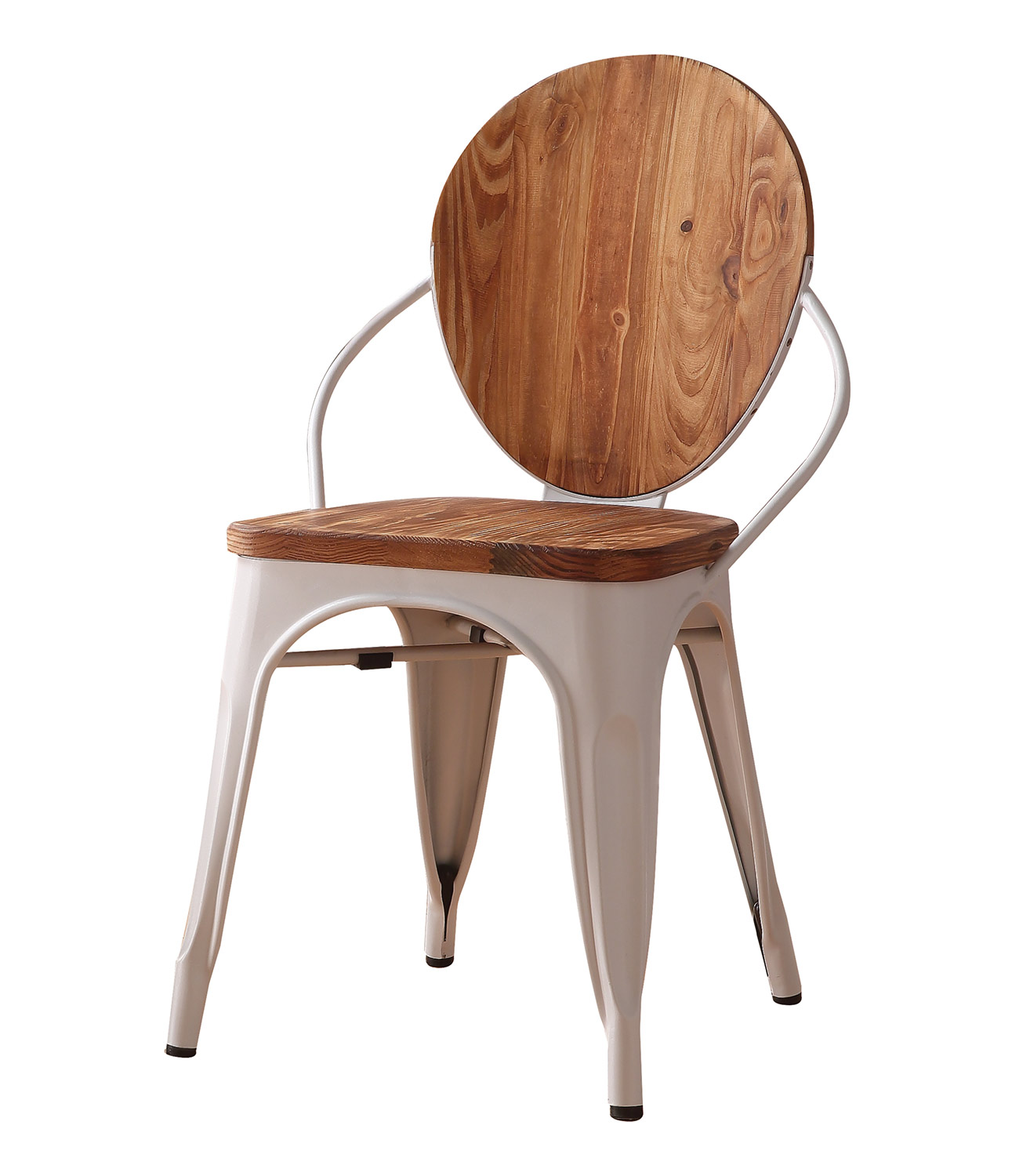 Acme Jakia III Side Chair - Natural/White
