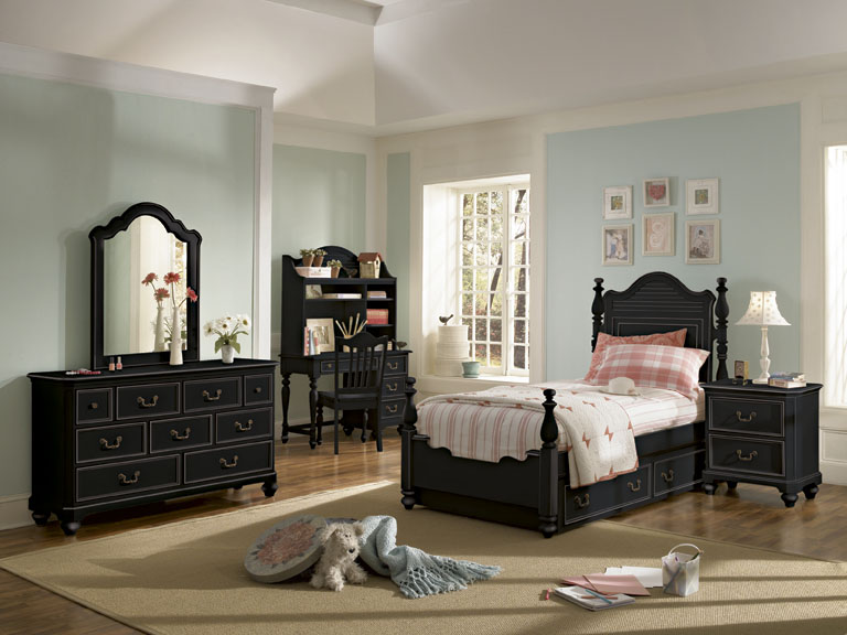 American Drew Retreat Panel Bedroom Collection - Black American Drew Retreat Panel Bedroom Collection - Black