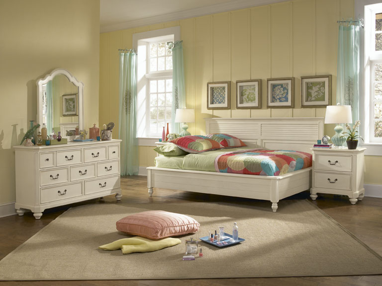 American Drew Retreat Sideways Bedroom Collection A - Antique White American Drew Retreat Sideways Bedroom Collection A - Antique White