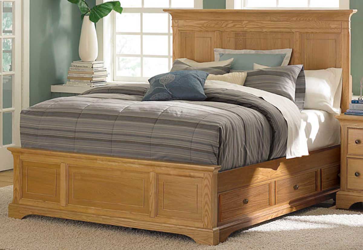 American Drew Ashby Park Natural Panel Bed