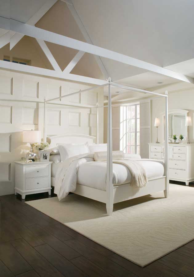 American Drew Sterling Pointe Canopy Poster Collection White American Drew Sterling Pointe Canopy Poster Collection White
