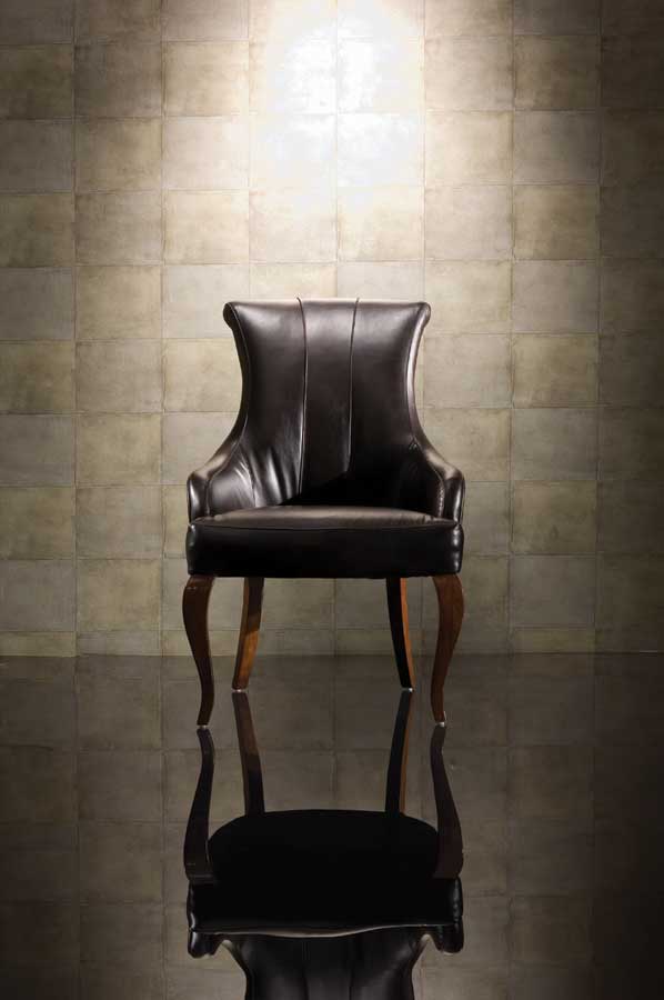 American Drew Bob Mackie Home-Signature Leather Uph-Arm Chair
