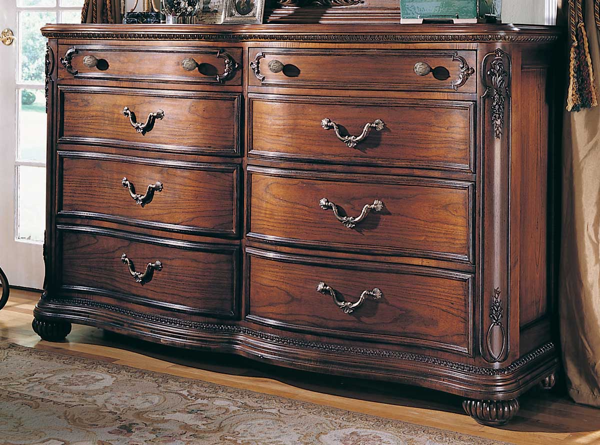 American Drew Jessica McClintock Home Romance Dressing Chest with Wood Top