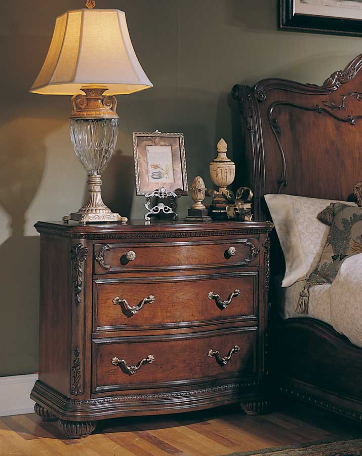 American Drew Jessica McClintock Home Romance Night Stand with Wood Top