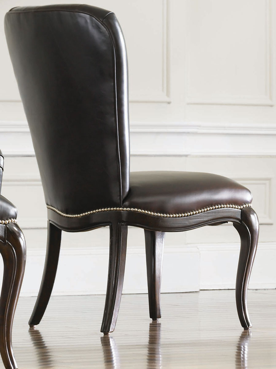 American Drew Sonata Leather Side Chair
