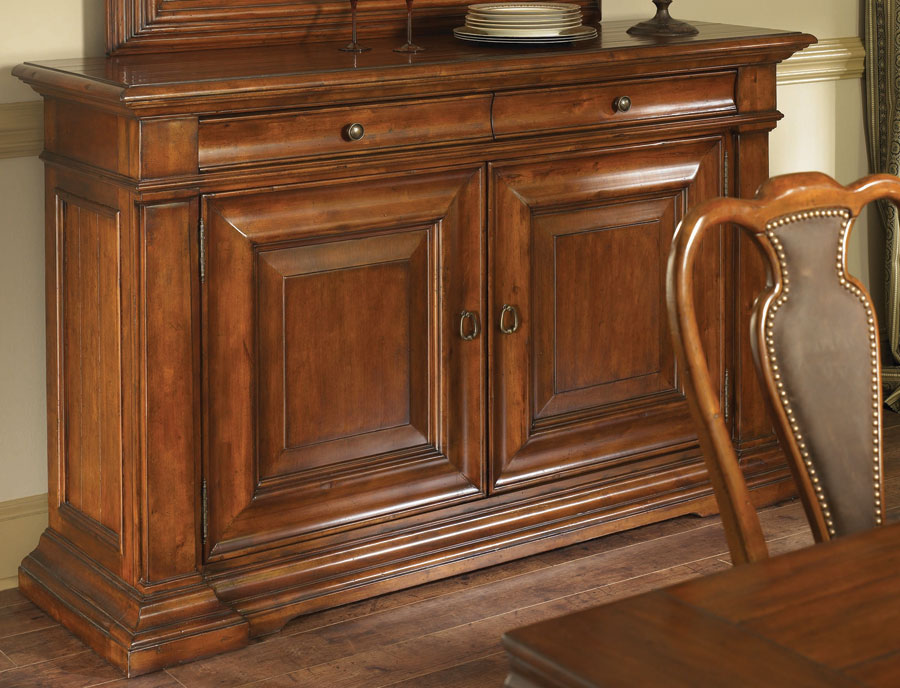 American Drew European Traditions Credenza with Wood Top