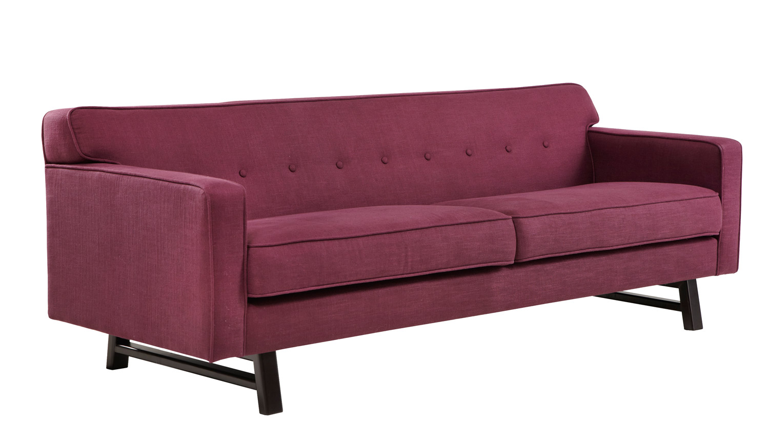 Armen Living Halston Sofa Set - Claret Purple Fabric