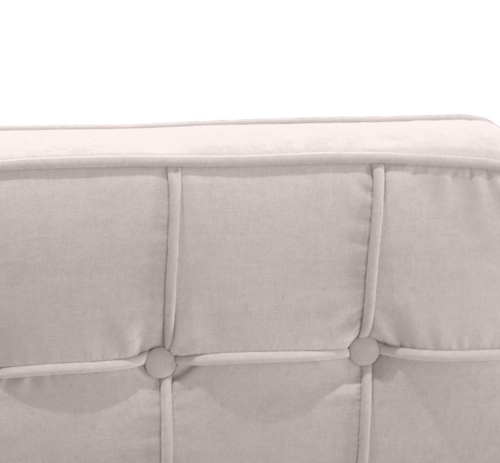 Armen Living Roxbury Arm Chair Tufted Cream Fabric