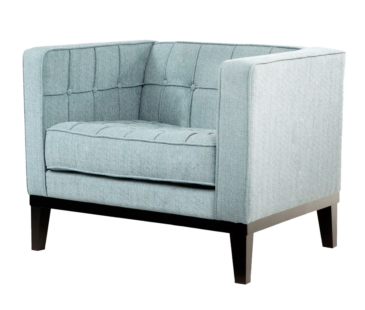 Armen Living Roxbury Arm Chair - Spa Blue Fabric