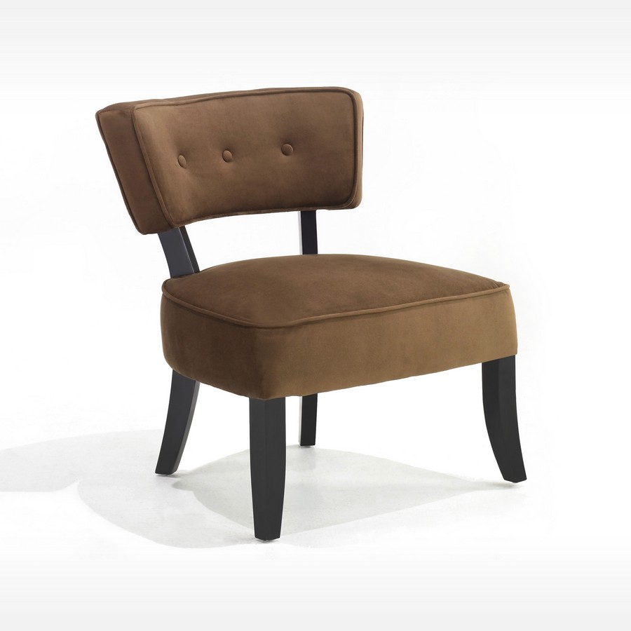 Armen Living Ashbury Club Chair - Brown Fabric Armen Living Ashbury Club Chair - Brown Fabric