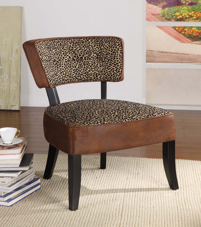 Armen Living Ashbury Club Chair In A Wrangler - Leopard Print Covered Fabric Armen Living Ashbury Club Chair In A Wrangler - Leopard Print Covered Fabric