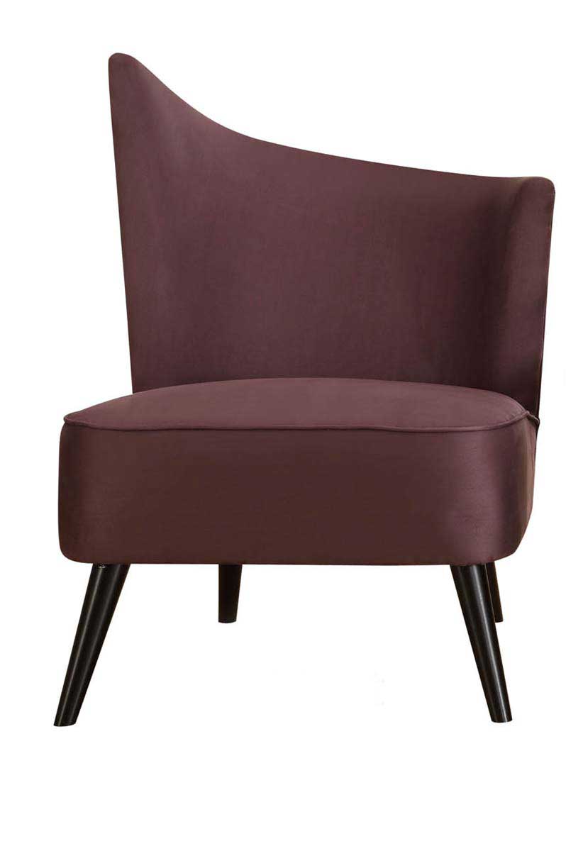 Armen Living Elegant Accent Chair - Purple