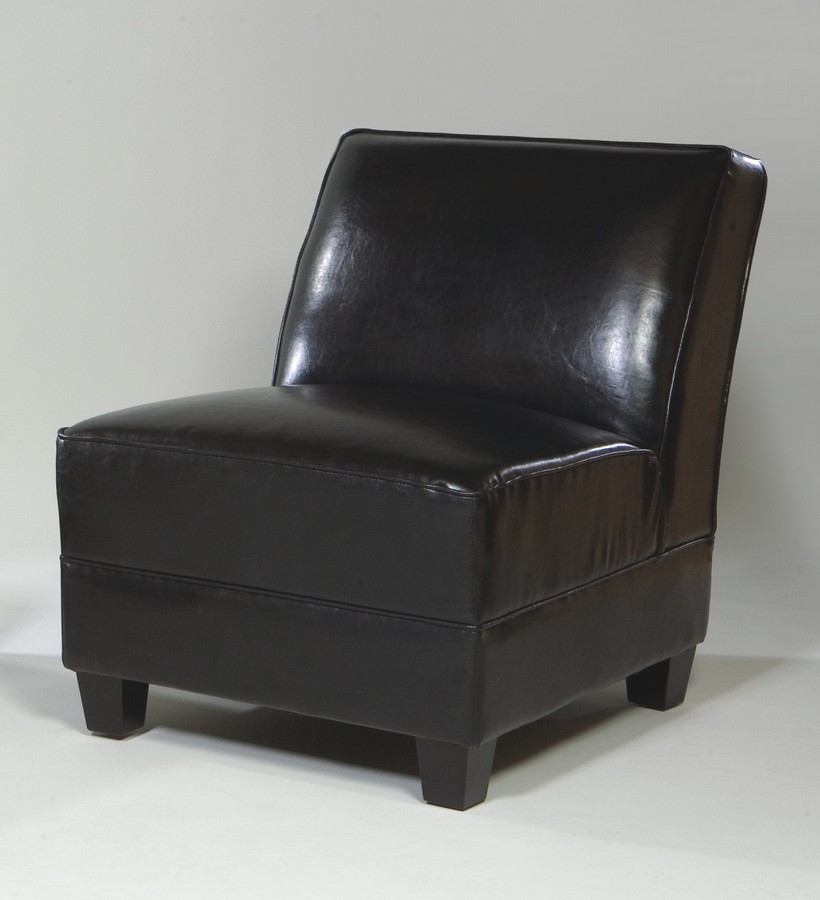 Armen Living Canyon Armless Club Chair - Black Armen Living Canyon Armless Club Chair - Black