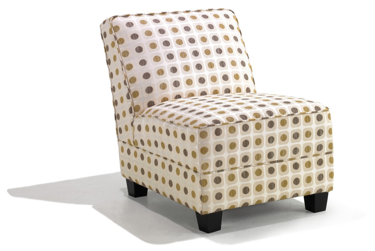 Armen Living Canyon Armless Cream Color Fabric Club Chair Armen Living Canyon Armless Cream Color Fabric Club Chair