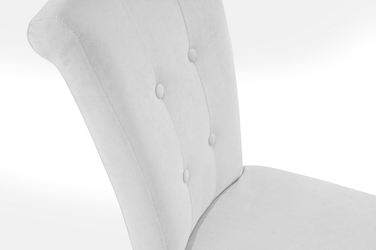 Armen Living Tuxford Tufted Off White Fabric Side Chair
