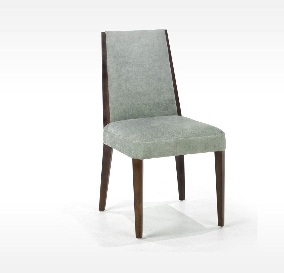 Armen Living Neo - Lagoon Color Fabric Side Chair - Walnut Frame Armen Living Neo - Lagoon Color Fabric Side Chair - Walnut Frame
