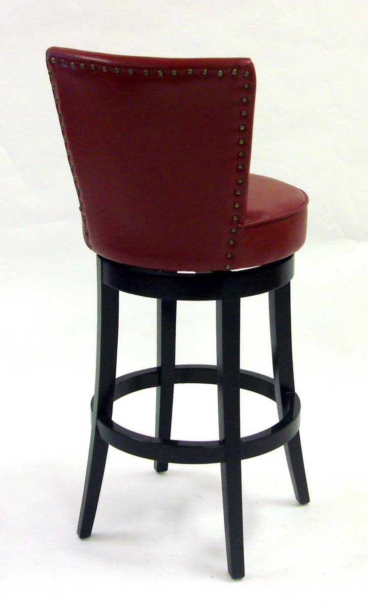 Armen Living Boston 26-inch Swivel Barstool - Red Bicast Leather