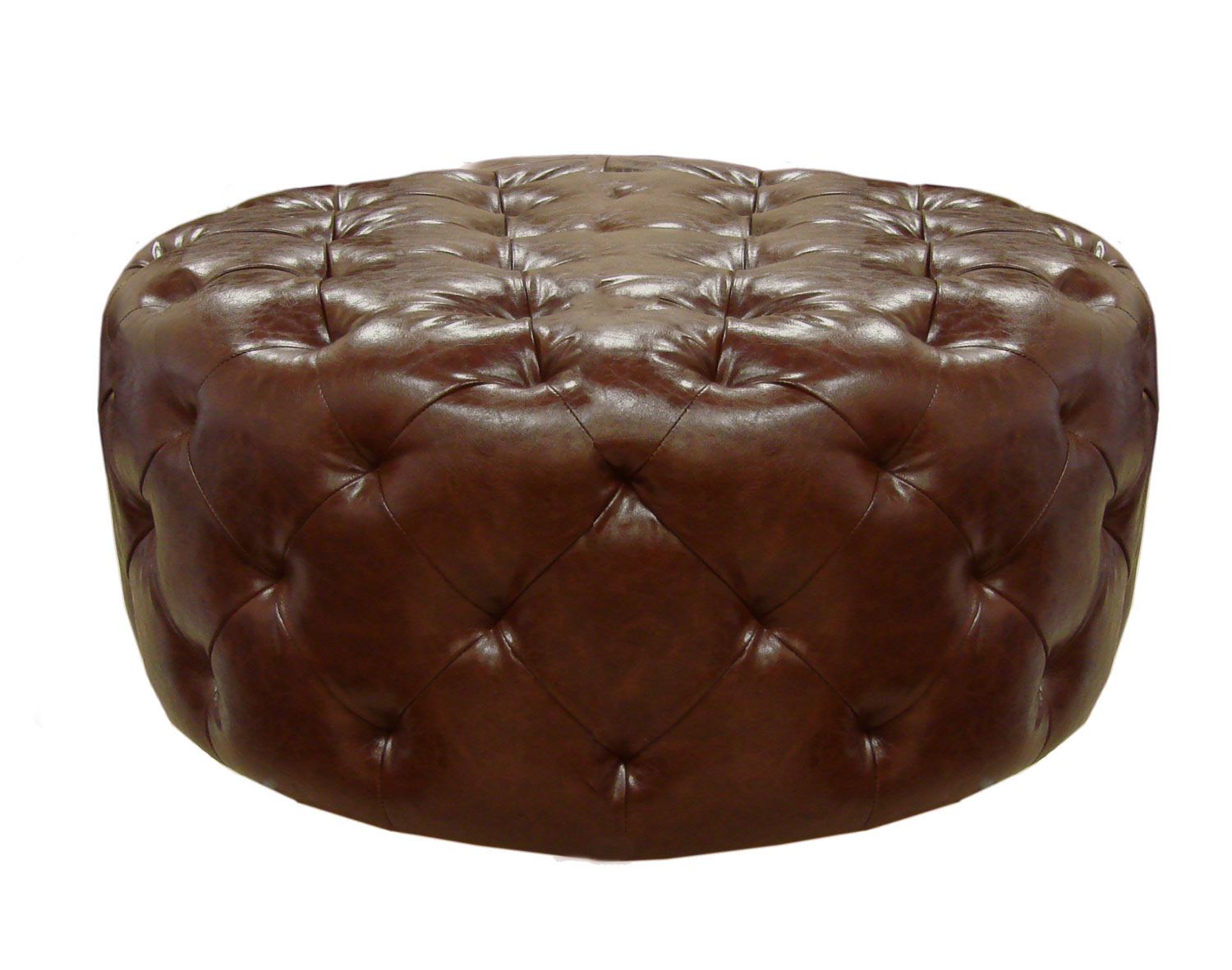 Armen Living Victoria Ottoman - Brown Bonded Leather