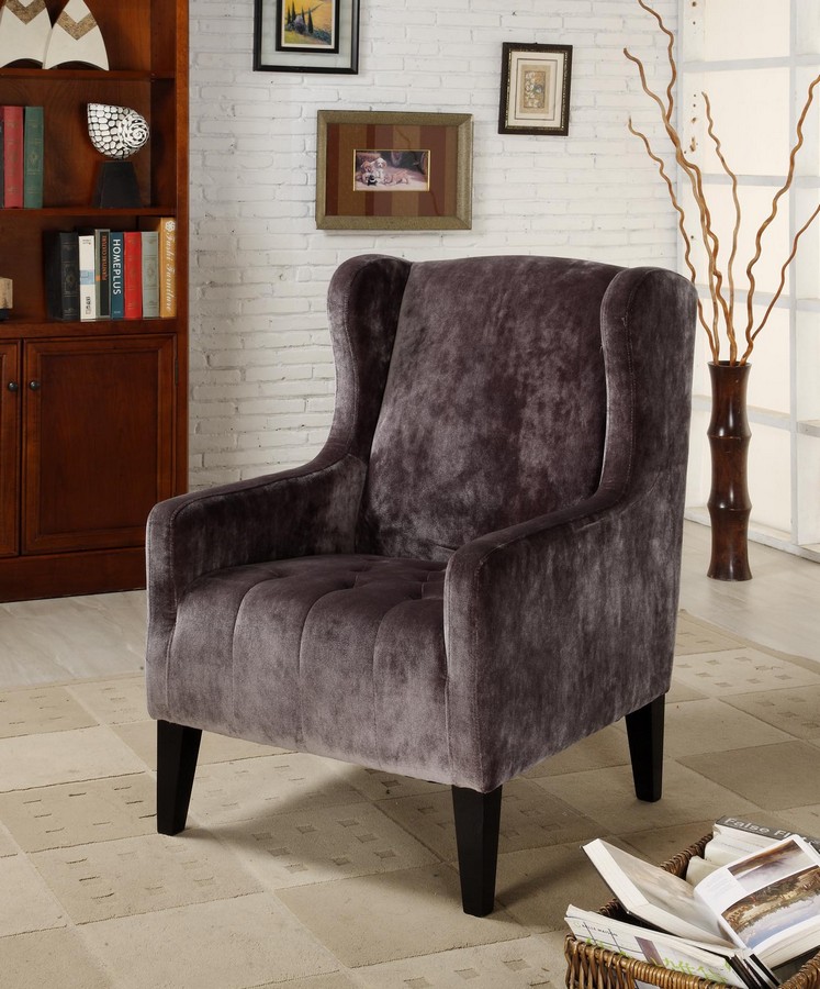 Armen Living Madera Gray Club Chair Armen Living Madera Gray Club Chair