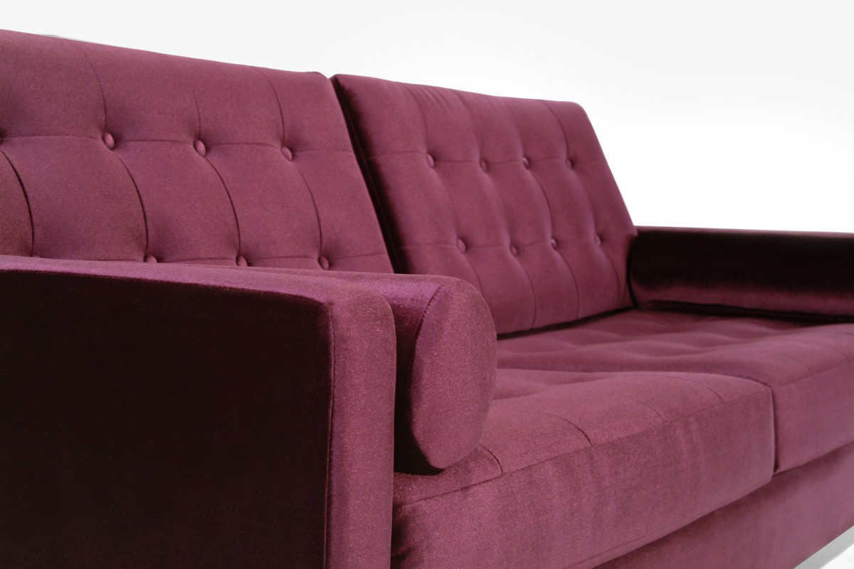 Armen Living Centennial Sofa Purple Velvet