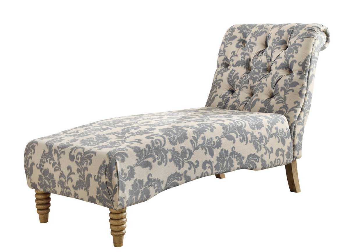Armen Living Tufted Chaise - Grey