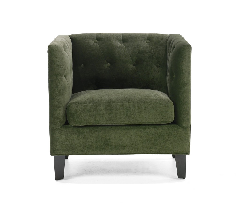 Armen Living Melrose Chair Green Chenille