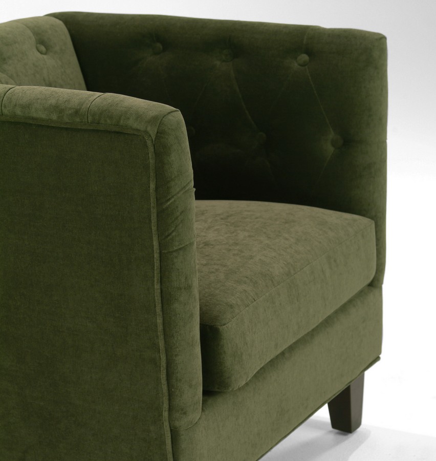 Armen Living Melrose Chair Green Chenille